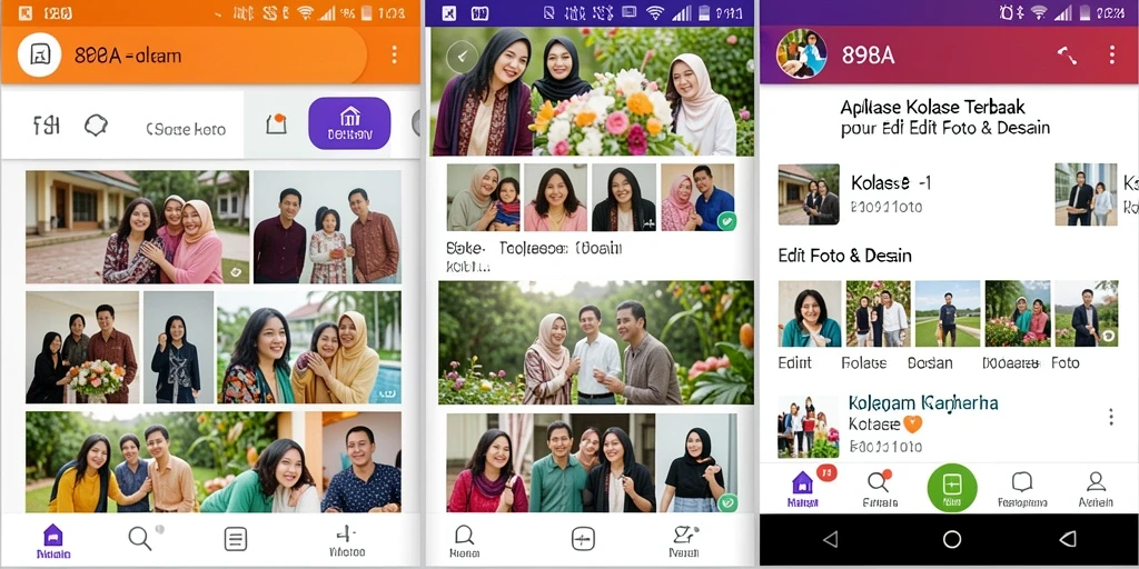 Tampilan antarmuka aplikasi kolase foto 898A yang sederhana dan menarik.