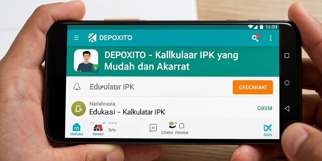 Tampilan antarmuka DEPOXITO dengan fitur Kalkulator IPK.