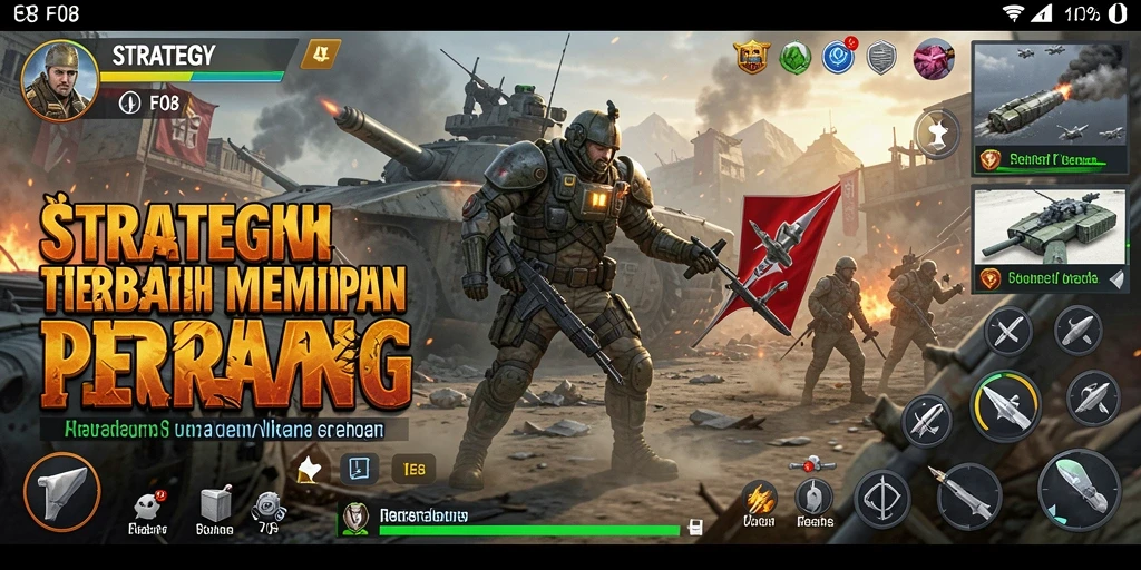 Tampilan antarmuka strategi F08 yang dinamis dan menarik.