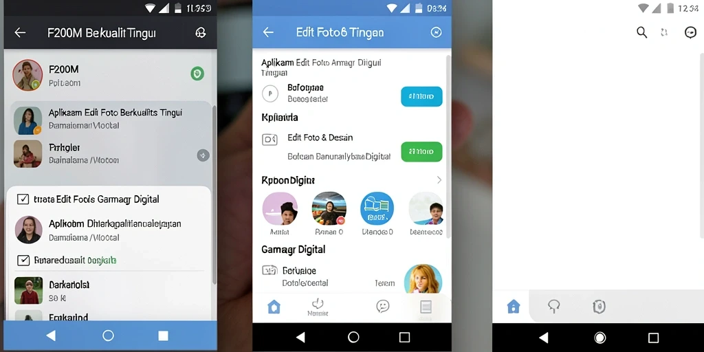 Tampilan antarmuka F200M yang modern dan intuitif.