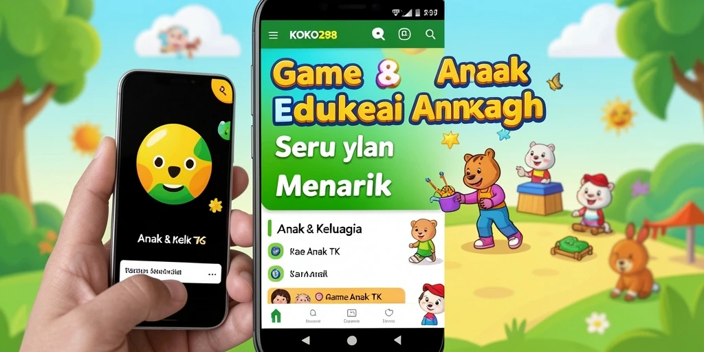 Tampilan antarmuka KOKO288 yang ramah anak dan penuh warna.