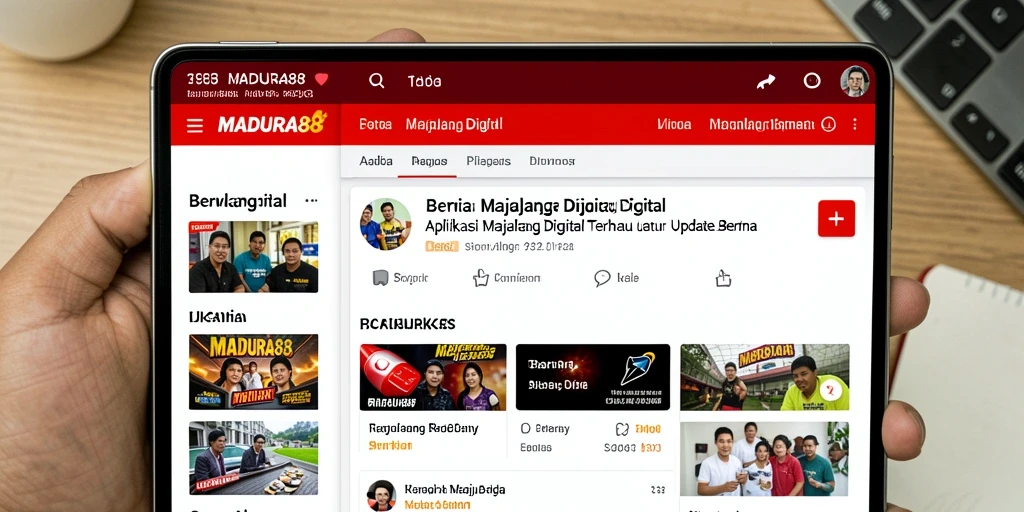 Tampilan antarmuka aplikasi MADURA88 yang modern dan user-friendly.