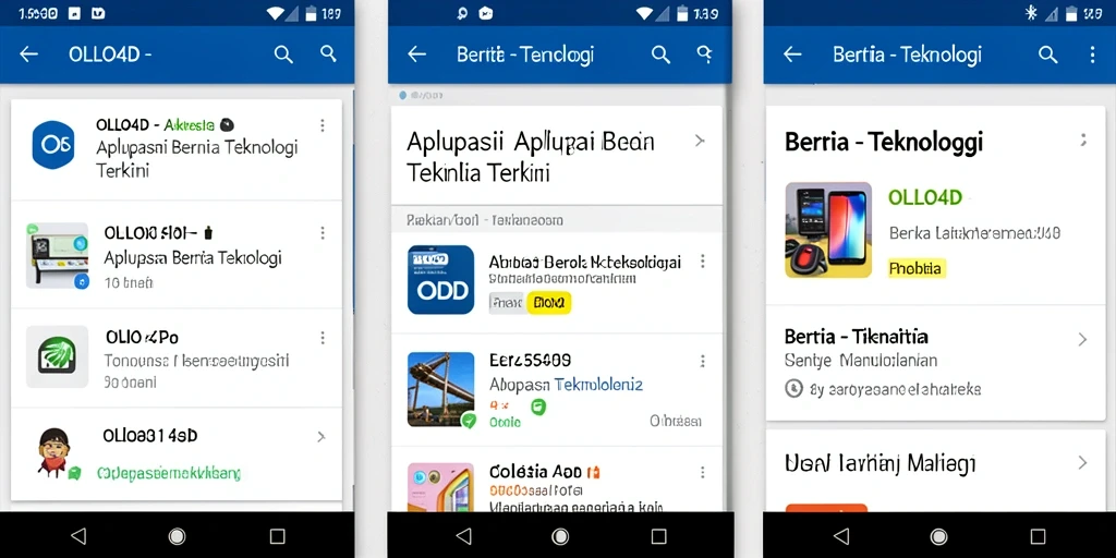 Tampilan antarmuka OLLO4D yang sederhana dan informatif.