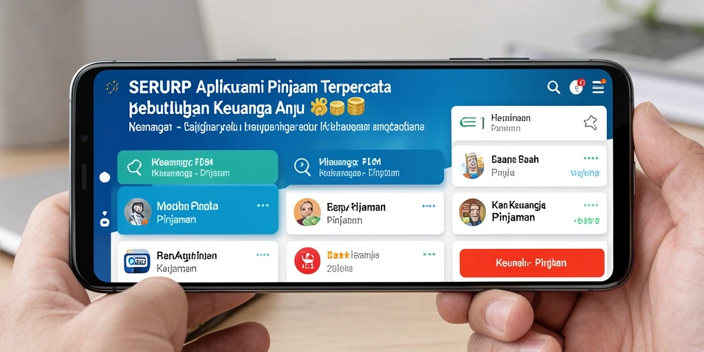 Antarmuka aplikasi SERURP yang sederhana dan fungsional untuk pengajuan pinjaman.