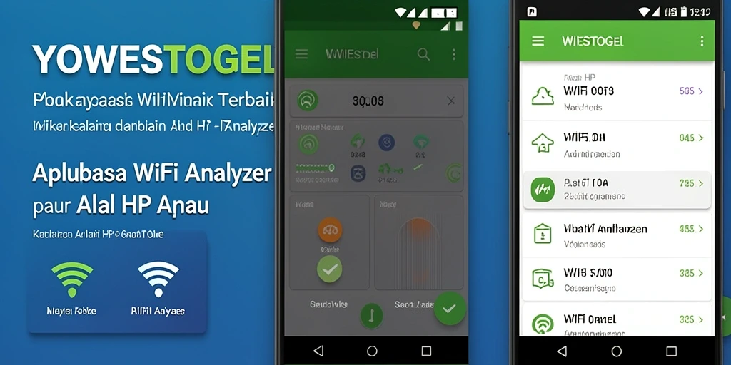 Antarmuka YOWESTOGEL menampilkan analisis jaringan WiFi secara grafis.